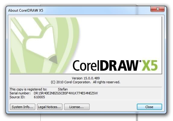 activation code corel draw x5